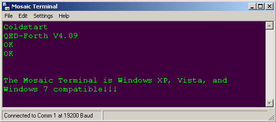 serial terminal program windows 7