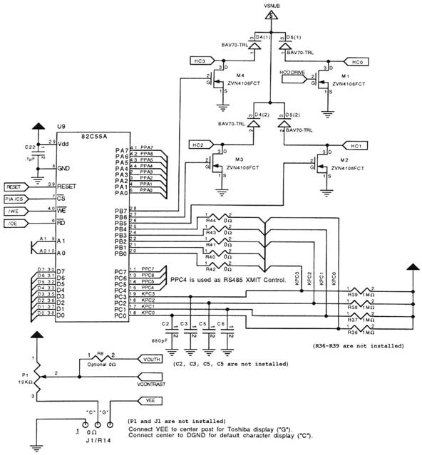 microcontroller interface schematic