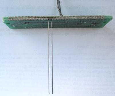 Long closely spaced parallel graphite electrodes used to measure the effect of fringing fields on conductivity cell constant.